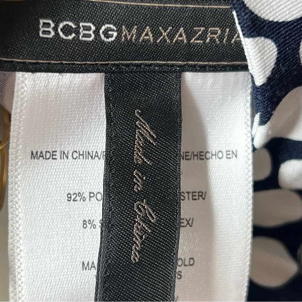 BCBG MAXAZRIA luxury Polka Dot V-Neck Women's Top |  Size - Picture 11 of 12